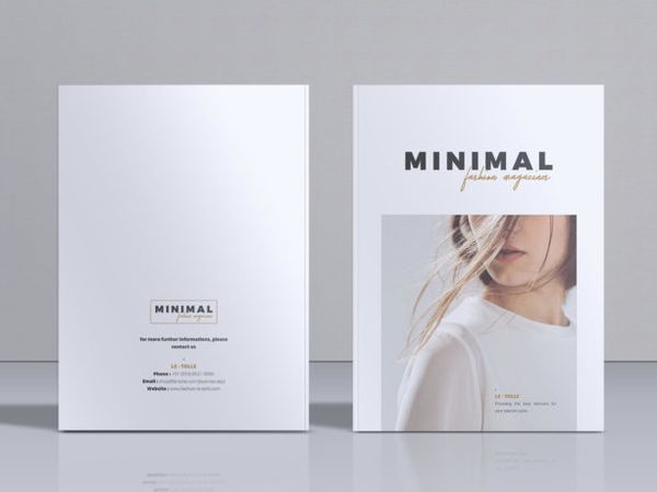 Brochure phong cách tối giản (minimal) của thương hiệu thời trang. 