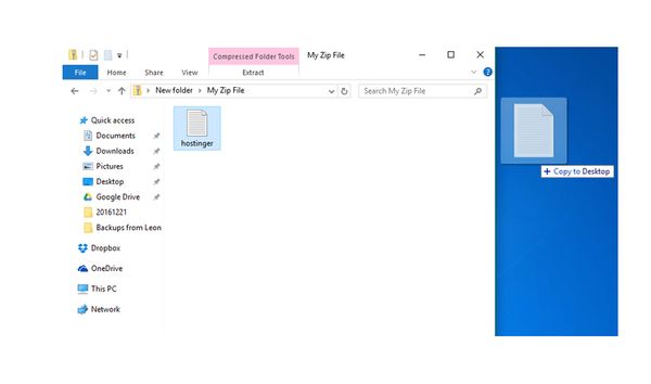 Cách giải nén file bằng Windows Explorer