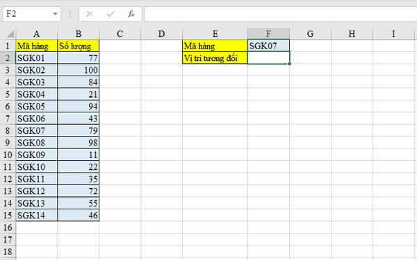 Hàm MATCH. Cách dùng hàm INDEX và MATCH trong Excel 3