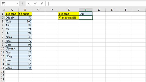 Hàm MATCH. Cách dùng hàm INDEX và MATCH trong Excel 4