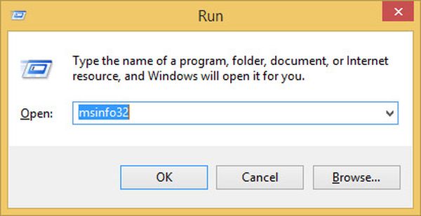 Bấm tổ hợp phím "Windows + R" -> nhập "msinfo32" -> OK